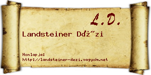 Landsteiner Dézi névjegykártya